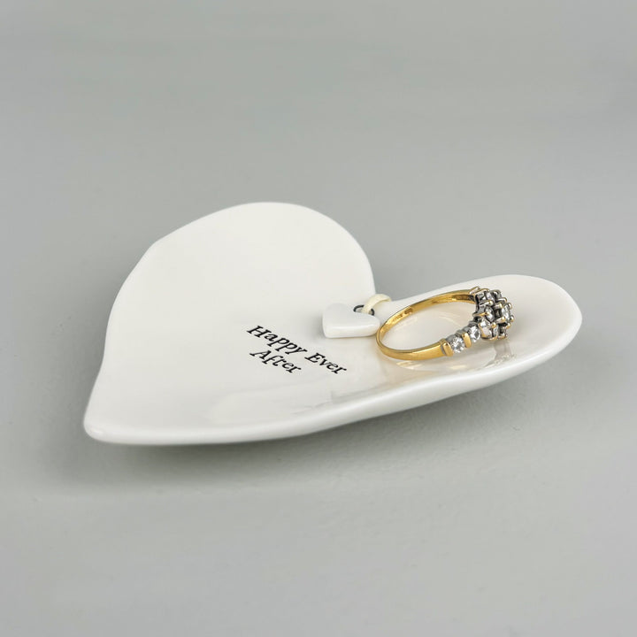 Porcelain Ring Dish, Happy Ever After | East of India ring dish East of India Porcelain Ring Dish - Happy Ever After