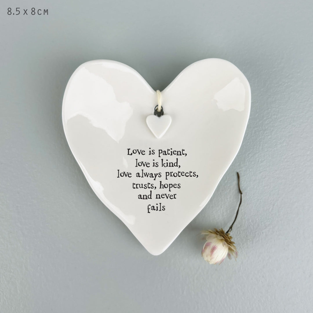Porcelain Ring Dish, Love Is Patient Love Is Kind | East of India ring dish East of India Porcelain Ring Dish - Love Is Patient, Love Is Kind