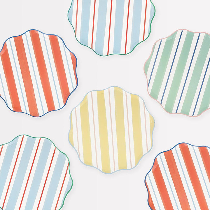 Preppy Stripe Side Plates x8 | Meri Meri | Little Big Party Plates Preppy Stripe Side Plates x8