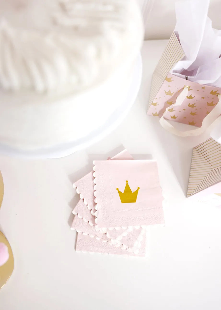 Princess Crown Party Napkins x 18 -  My Mind's Eye Princess Party Paper Napkins Princess Crown Party Napkins x 18