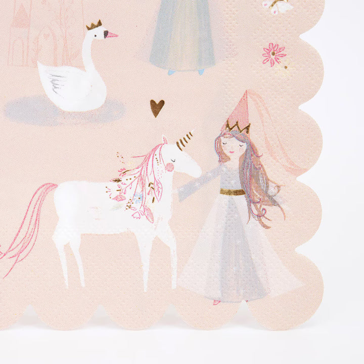 Princess Party Large Napkins x 16 - Meri Meri Princess Party Decorations Paper Napkins Princess Party Large Napkins x 16