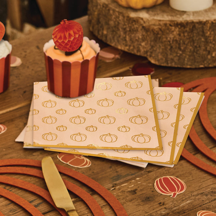 Pumpkin Paper Napkins x 16 | Halloween Party Supplies UK Paper Napkins Pumpkin Paper Napkins x 16
