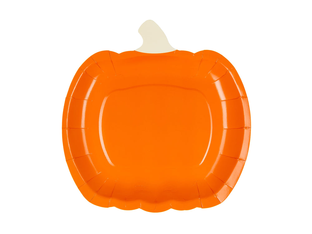 Pumpkin Party Plates x 6 - Halloween Party Supplies Disposable Plates Pumpkin Party Plates x 6