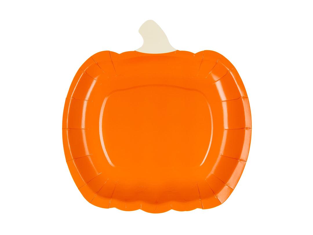 Pumpkin Party Plates x 6 - Halloween Party Supplies Disposable Plates Pumpkin Party Plates x 6