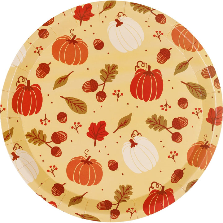 Pumpkins &amp; Acorns Plates x 6 Disposable Plates Pumpkins &amp; Acorns Plates x 6 Default
