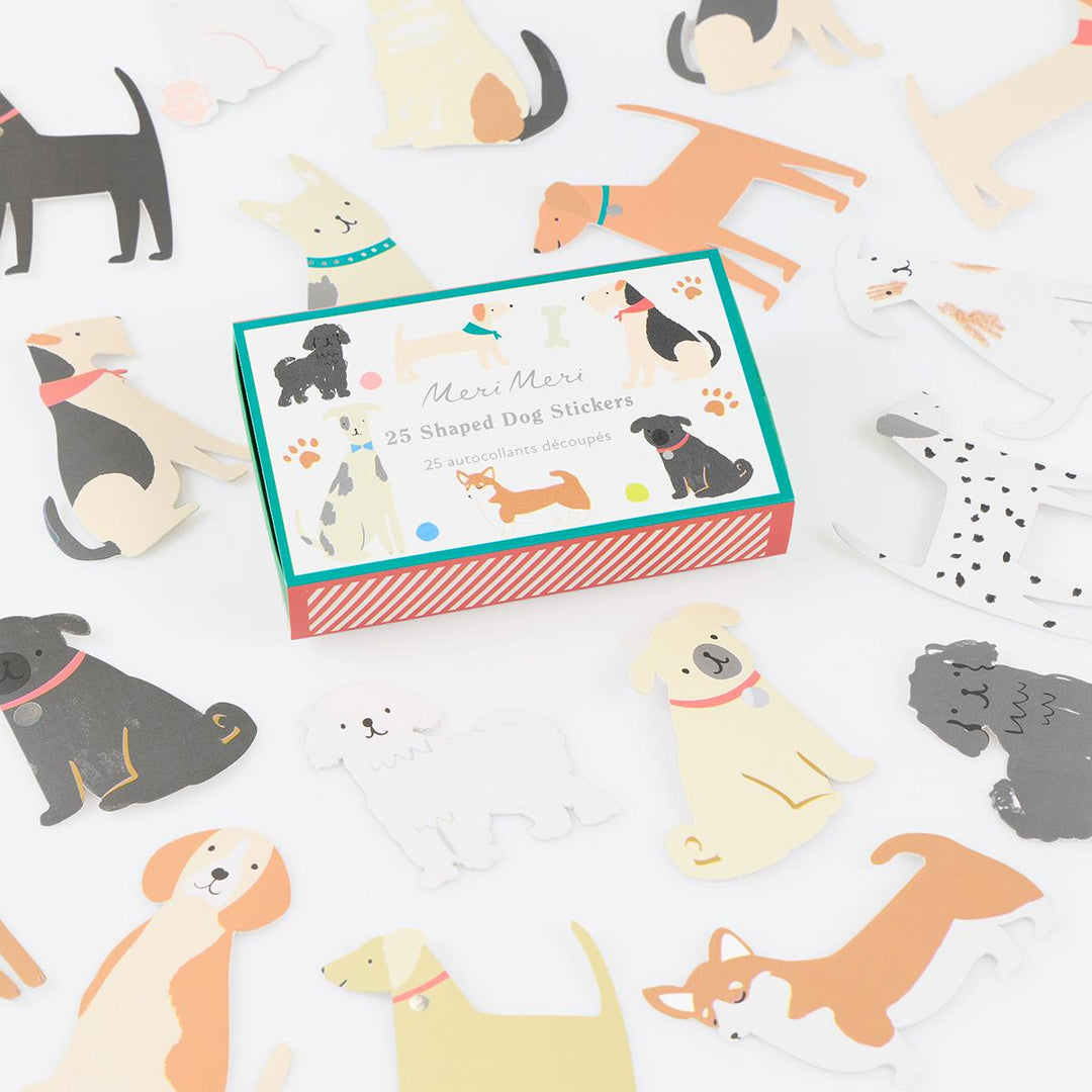 Puppy Party Dog Stickers x 25 | Party Favours UK Stickers Puppy Party Dog Shaped Stickers x 25