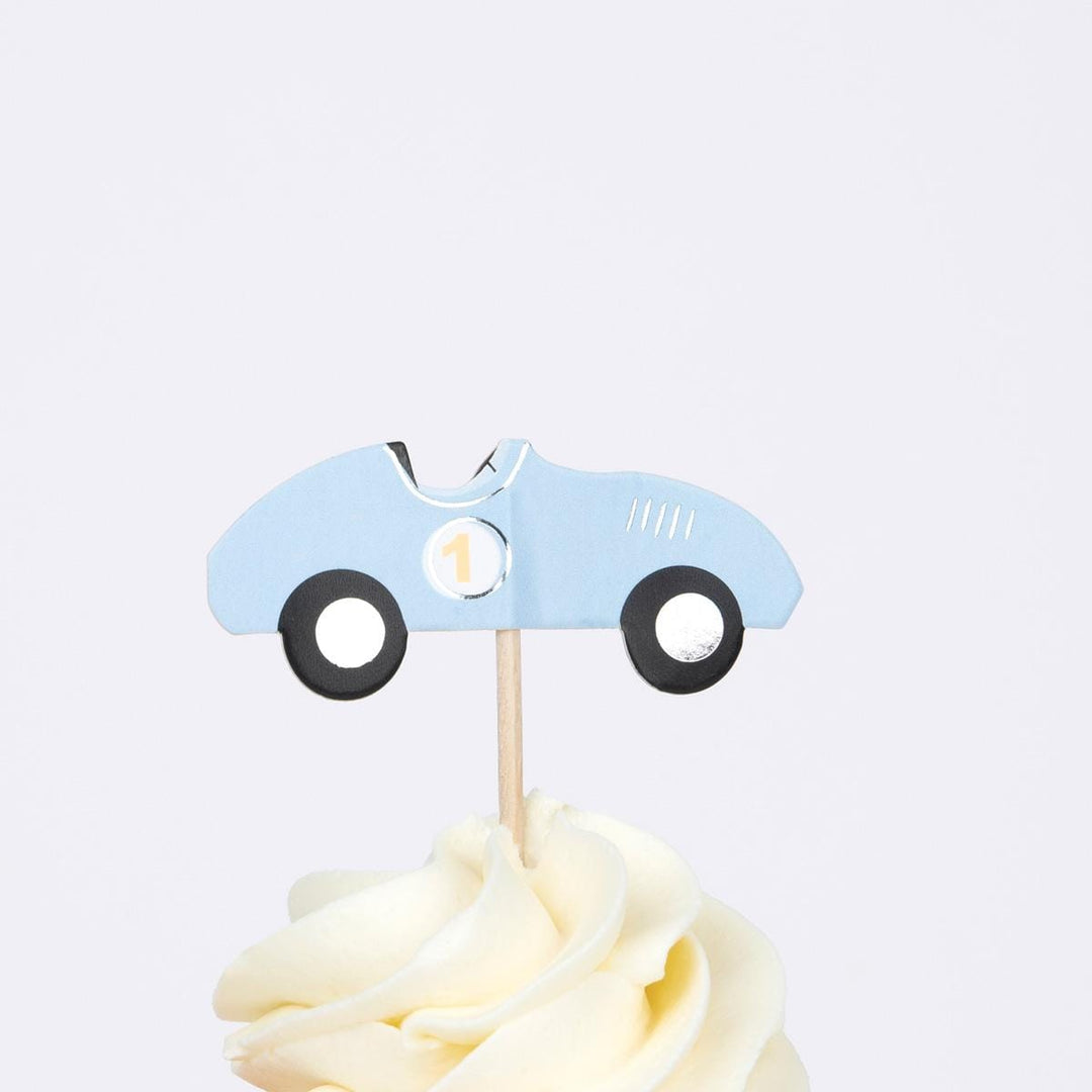 Race Car Cupcake Kit x 24 | Meri Meri Racing Car Party Cake Decorating Supplies Race Car Cupcake Kit x 24