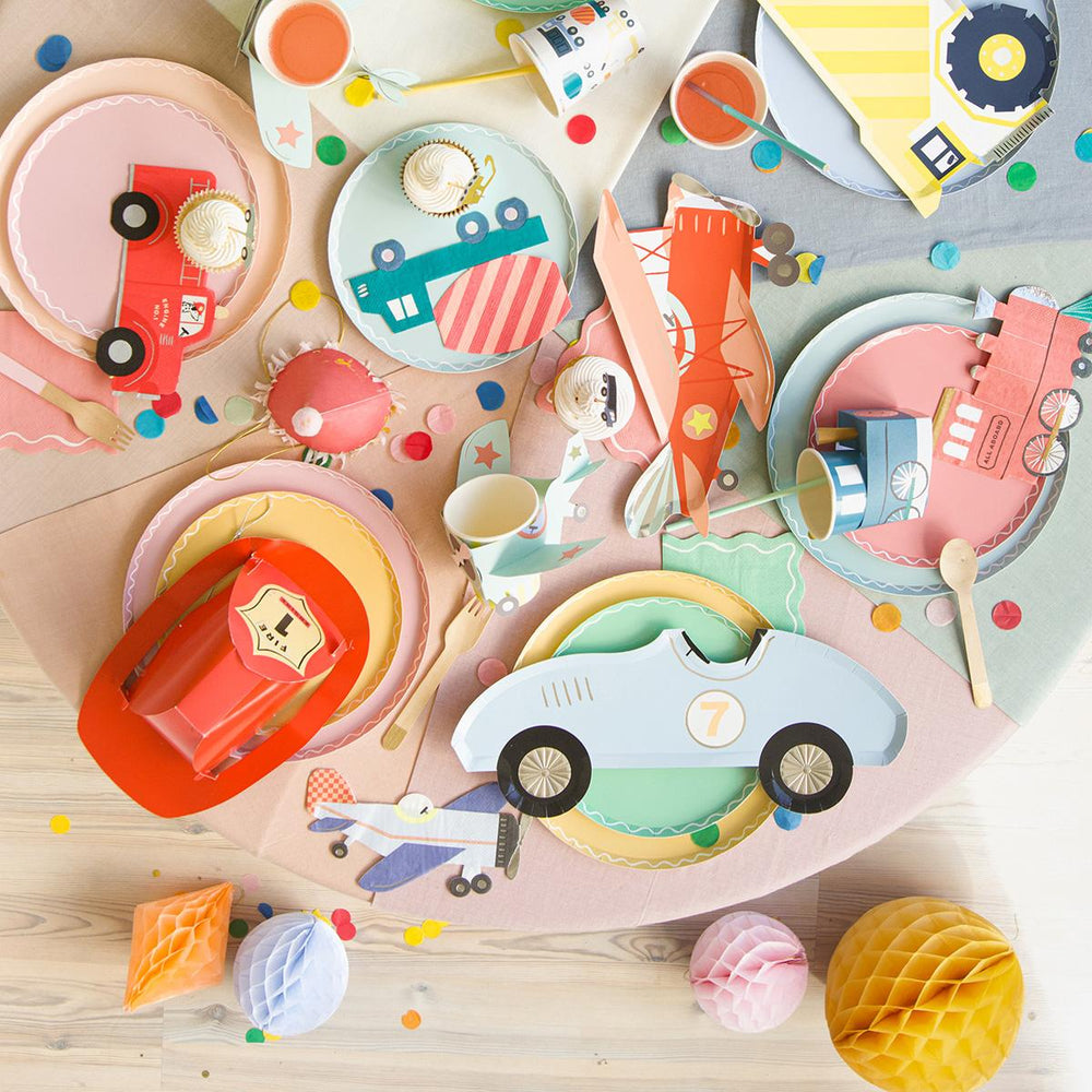 Race Car Party Plates x 8 | Meri Meri party plates Race Car Party Plates x 8