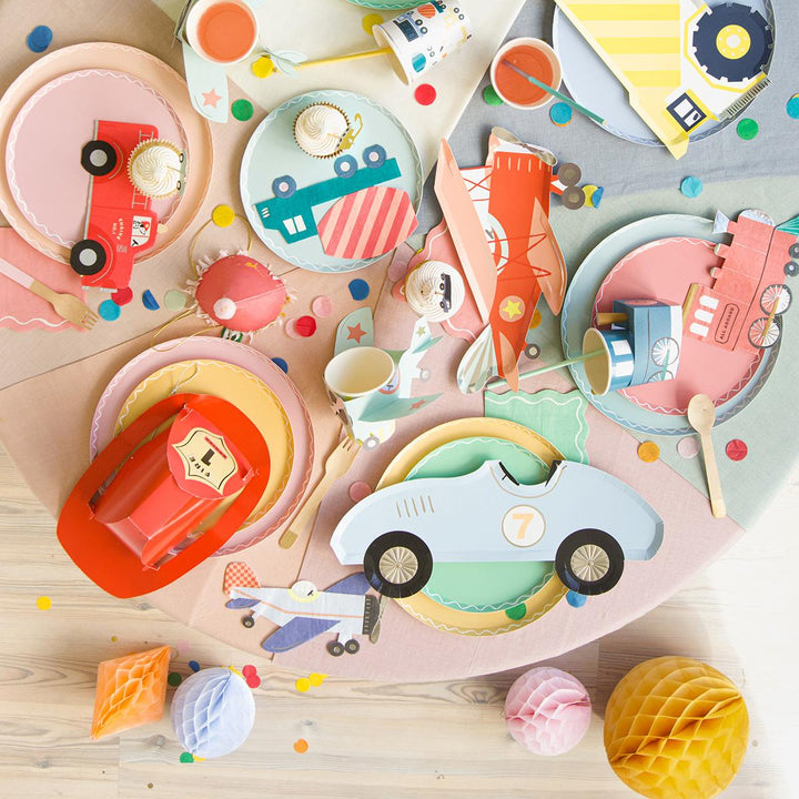 Race Car Party Plates x 8 | Meri Meri party plates Race Car Party Plates x 8
