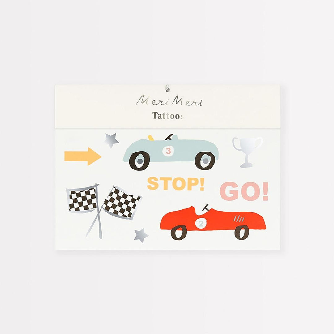 Race Car Temporary Tattoos | Party Favours UK Temporary Tattoos Race Car Temporary Tattoos x 2 sheets