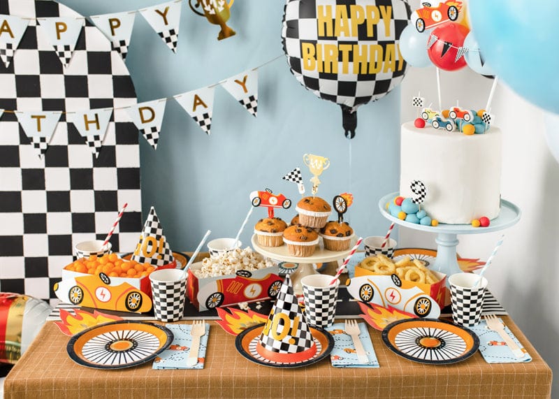 Racing Cars Cupcake Toppers  - Race Car Theme Party Supplies cake toppers Racing Cars Cupcake Toppers (set of 4)