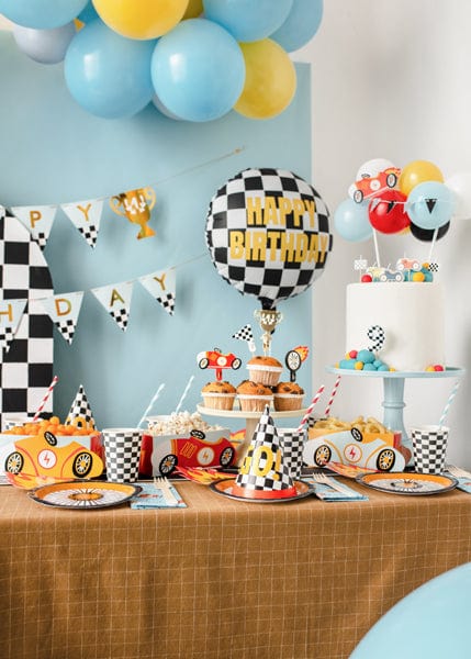 Racing Cars Cupcake Toppers  - Race Car Theme Party Supplies cake toppers Racing Cars Cupcake Toppers (set of 4)
