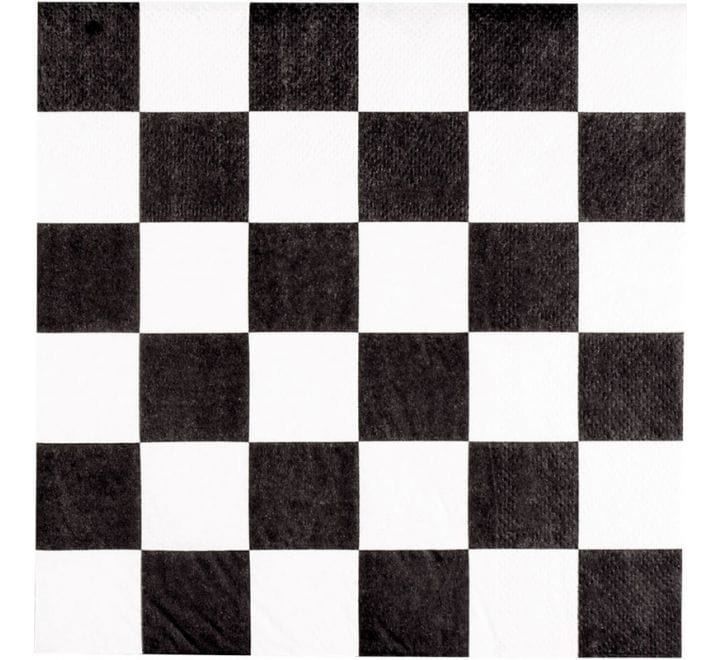 Paper Napkins Racing Party Chequered Flag Party Napkins x 20