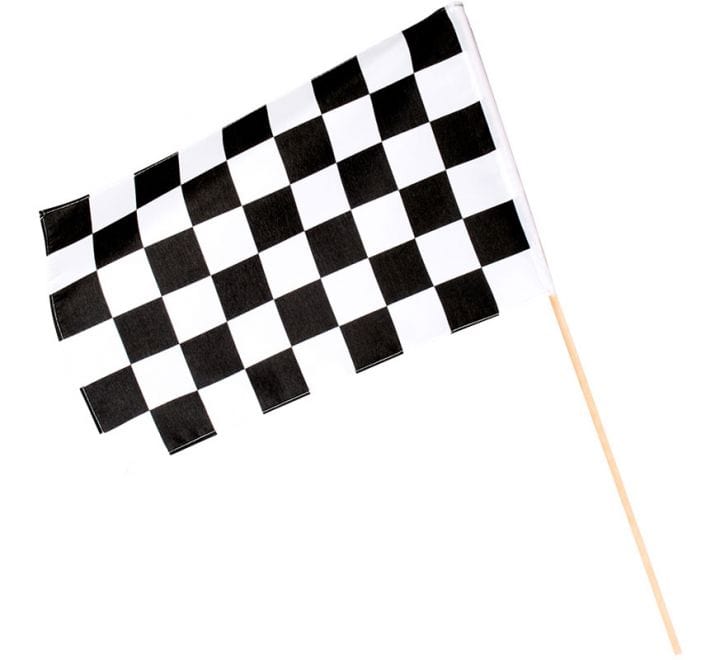 Racing Party Chequered Hand Flag - Race Car Theme Party Decorations flag Racing Party Chequered Hand Flag