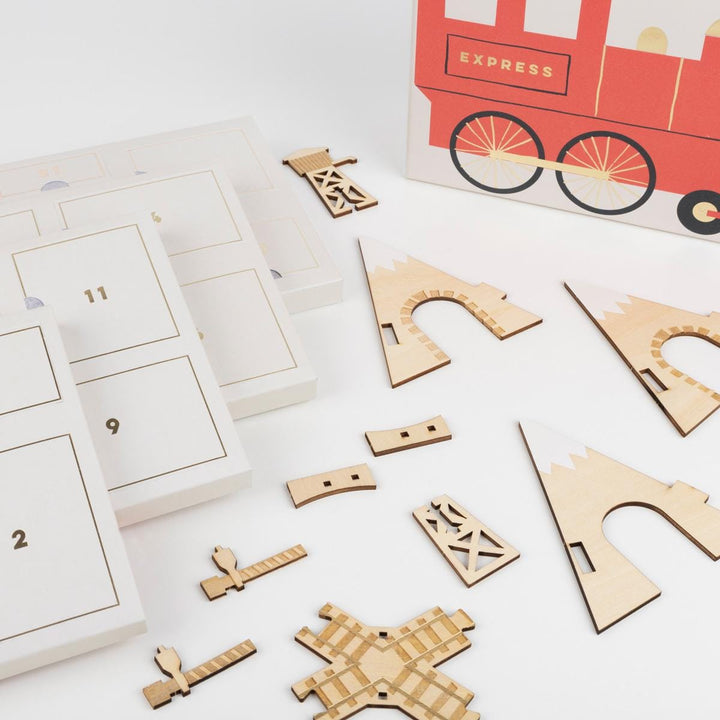 Railway Train Wooden Advent Calendar | Meri Meri Advent Calendars Railway Train Wooden Advent Calendar