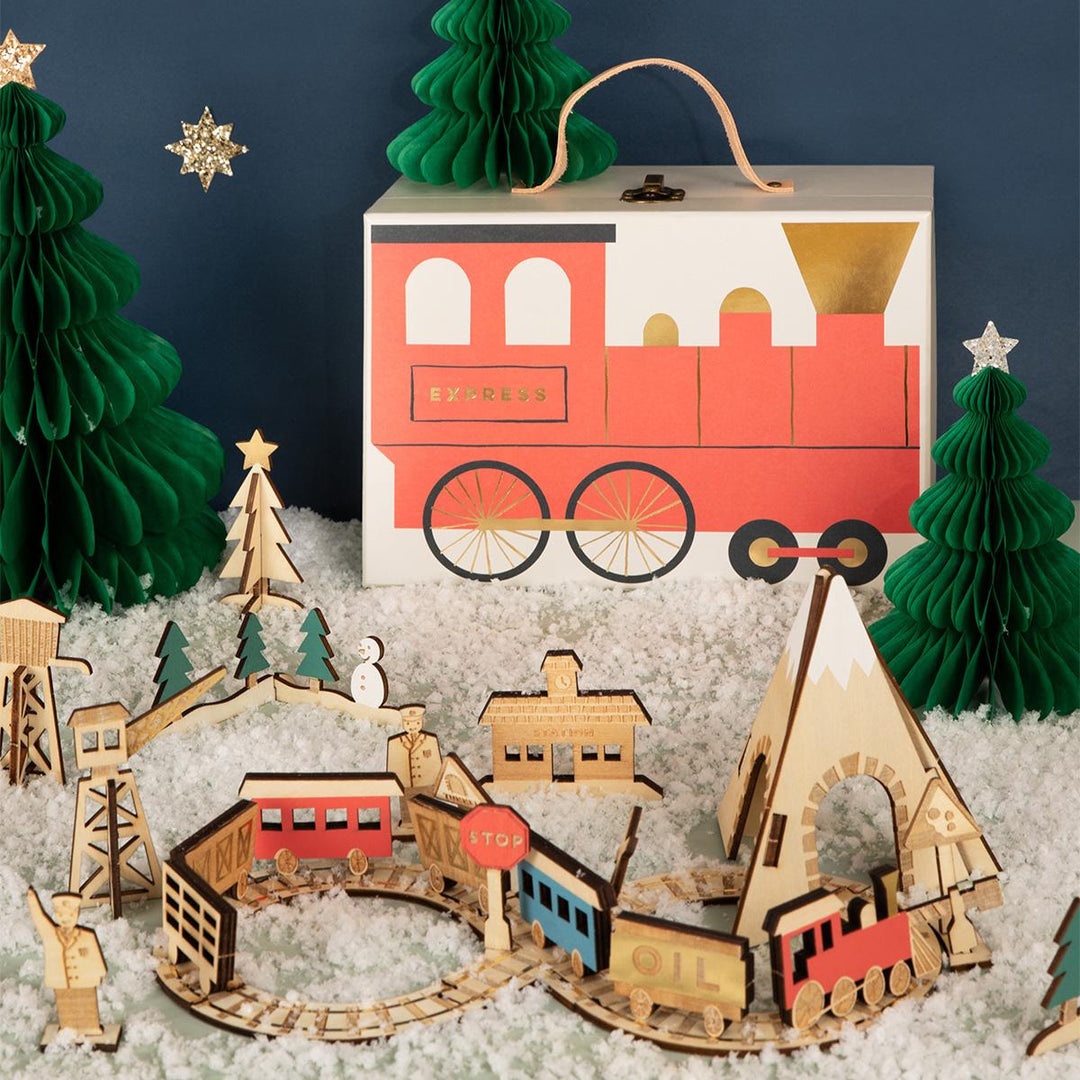 Railway Train Wooden Advent Calendar | Meri Meri Advent Calendars Railway Train Wooden Advent Calendar