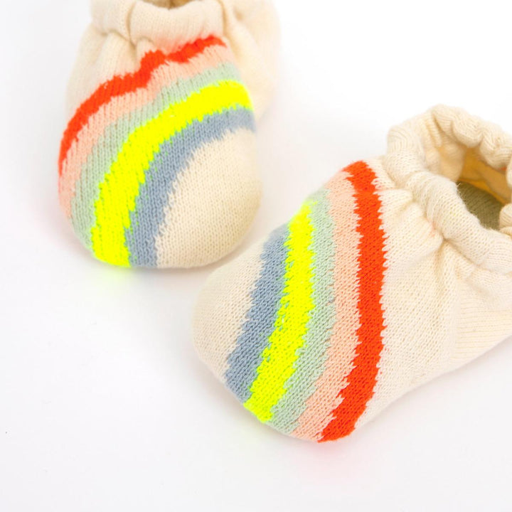 Rainbow Baby Booties | Meri Meri Baby Gifts Rainbow Baby Booties