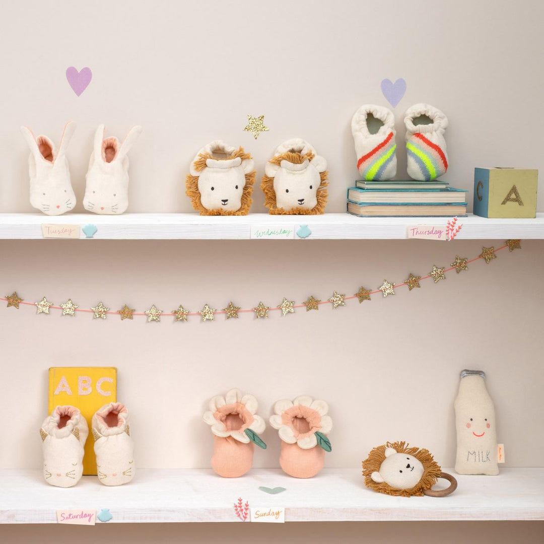 Rainbow Baby Booties | Meri Meri Baby Gifts Rainbow Baby Booties