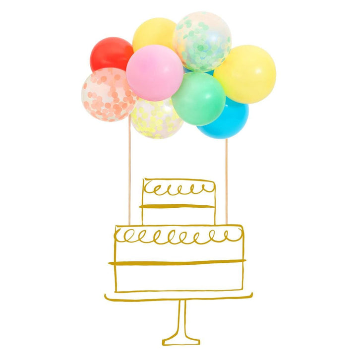 Rainbow Balloon Cake Topper Kit | Meri Meri Rainbow Party Cake Topper Rainbow Balloon Cake Topper Kit