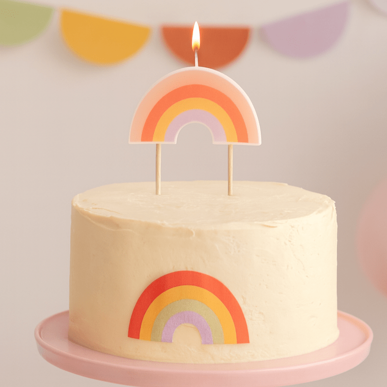 Rainbow Birthday Cake Candle (4.5cm) Birthday Candles Rainbow Birthday Cake Candle (4.5cm)