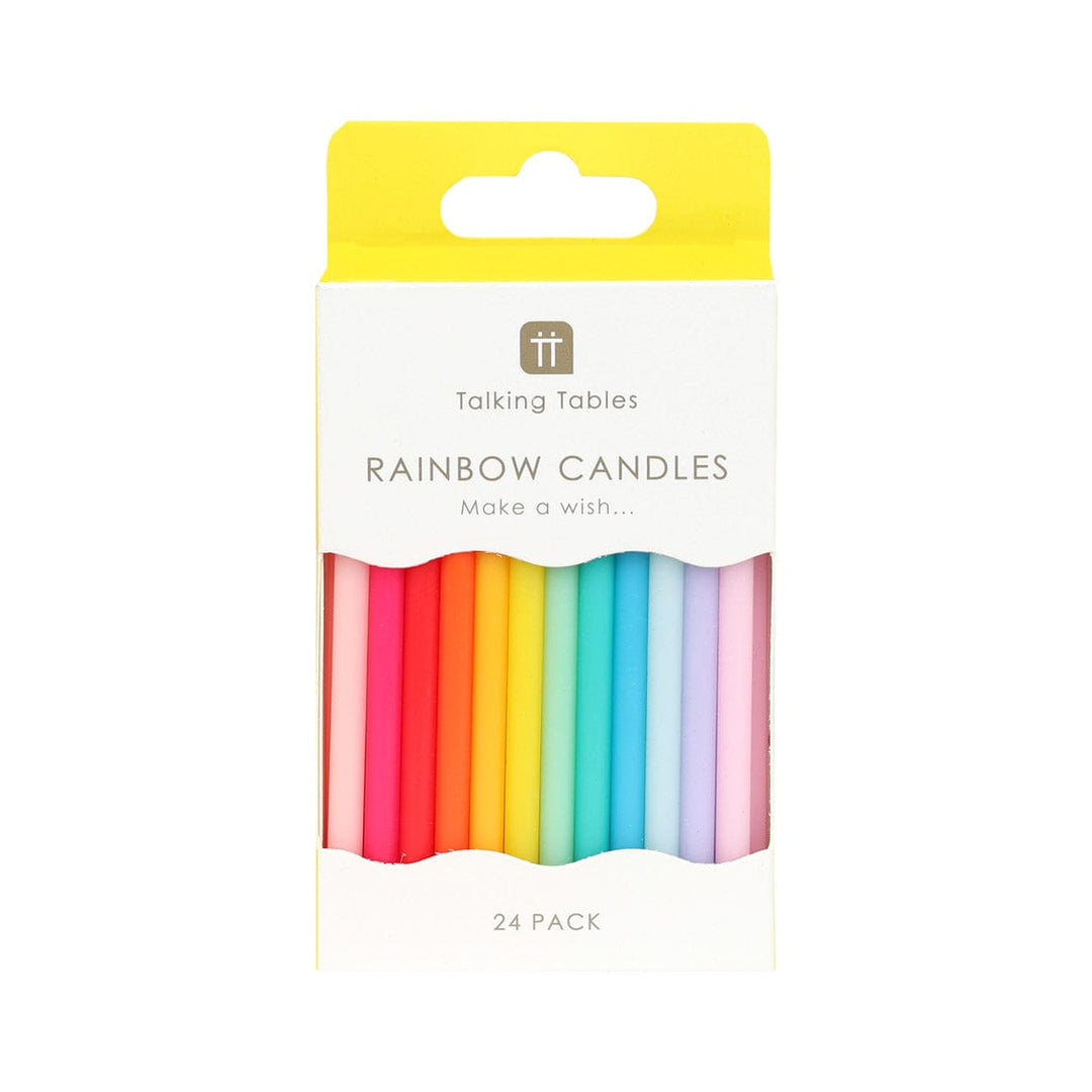 Rainbow Birthday Cake Candles - 24 Pack - Birthday Cake Candles Birthday Candles Rainbow Birthday Cake Candles - 24 Pack