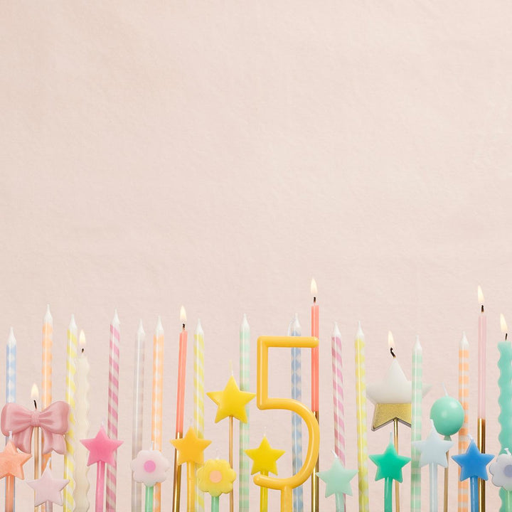 Rainbow Daisy Cake Candles x 12 | Meri Meri Party Cake Candles Birthday Candles Rainbow Daisy Cake Candles x 12