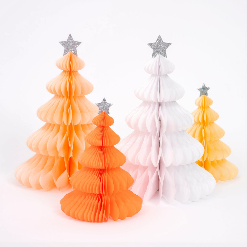 Rainbow Forest Honeycomb Christmas Decorations x 10 | Meri Meri Christmas Decorations Party Decorations Rainbow Forest Honeycomb Christmas Decorations x 10