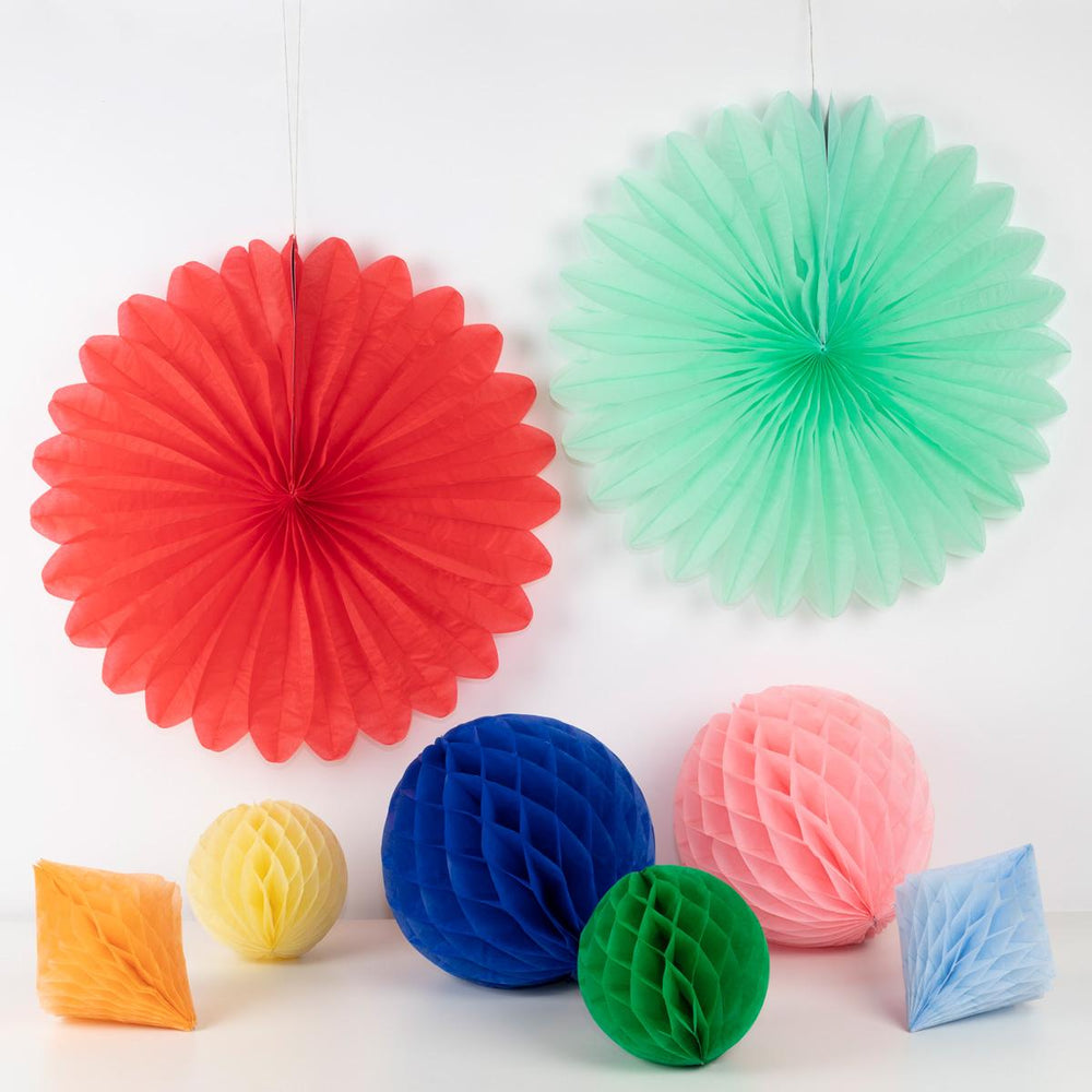 Rainbow Honeycomb Decoration Kit x 16 | Meri Meri | Little Big Party Party Decorations Rainbow Honeycomb Decoration Kit x 16