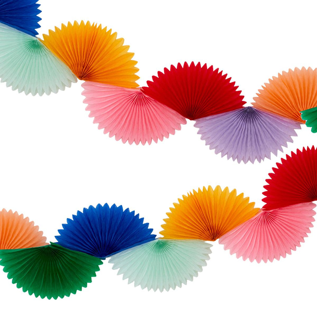 Rainbow Honeycomb Fan Party Garland | Meri Meri Bunting Rainbow Honeycomb Fan Party Garland