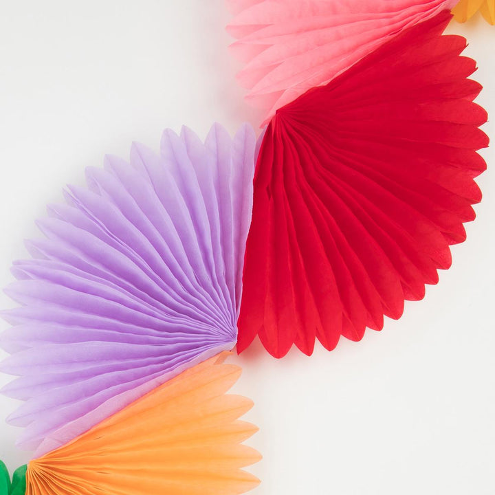 Rainbow Honeycomb Fan Party Garland | Meri Meri Bunting Rainbow Honeycomb Fan Party Garland