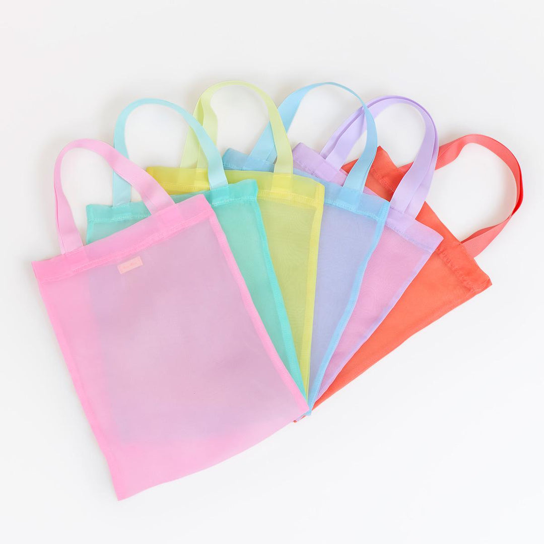 Rainbow Organza Party Bags x6 | Meri Meri | Little Big Party Party Bags Rainbow Organza Party Bags x6