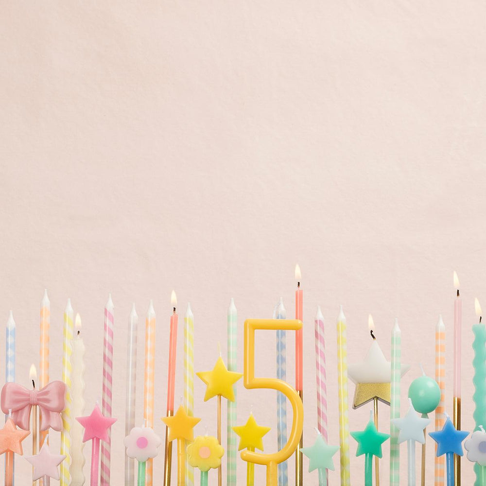 Rainbow Star Cake Candles x 12 | Meri Meri Party Cake Candles Birthday Candles Rainbow Star Cake Candles x 12