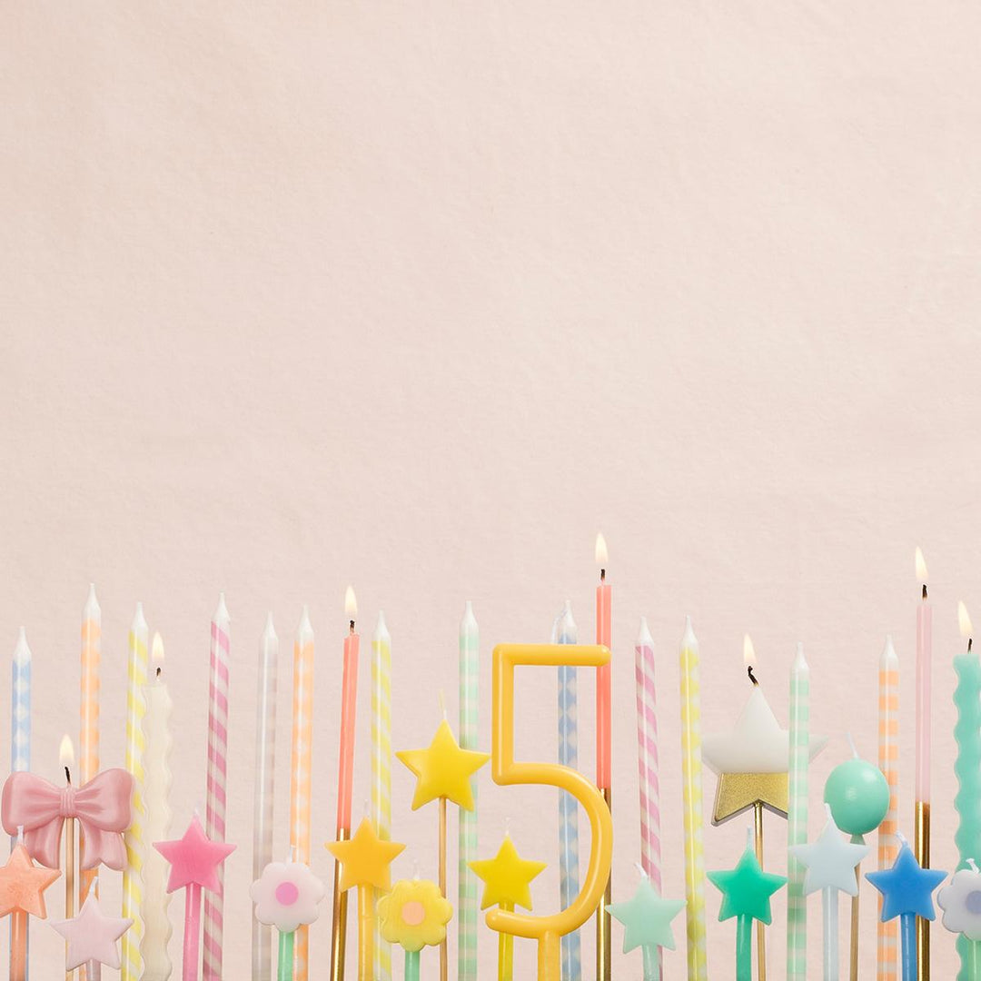 Rainbow Star Cake Candles x 12 | Meri Meri Party Cake Candles Birthday Candles Rainbow Star Cake Candles x 12