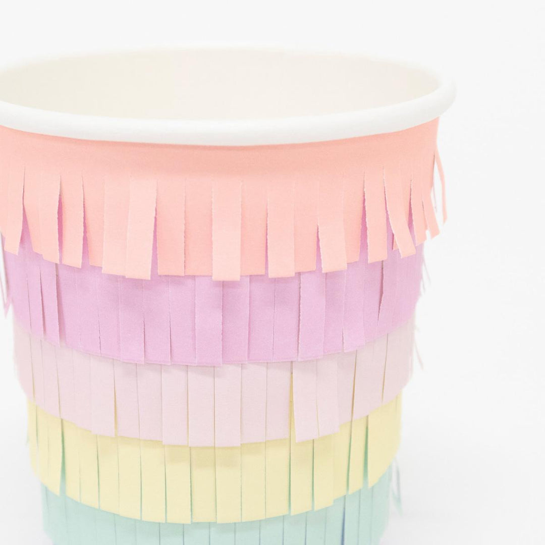 Rainbow Sun Party Cups x 8 | Meri Meri party cups Rainbow Sun Party Cups x 8