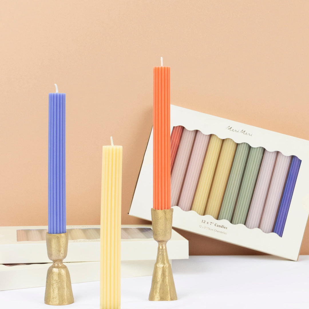 Rainbow Table Candles x 12 | Meri Meri Candles Candle Rainbow Table Candles x 12
