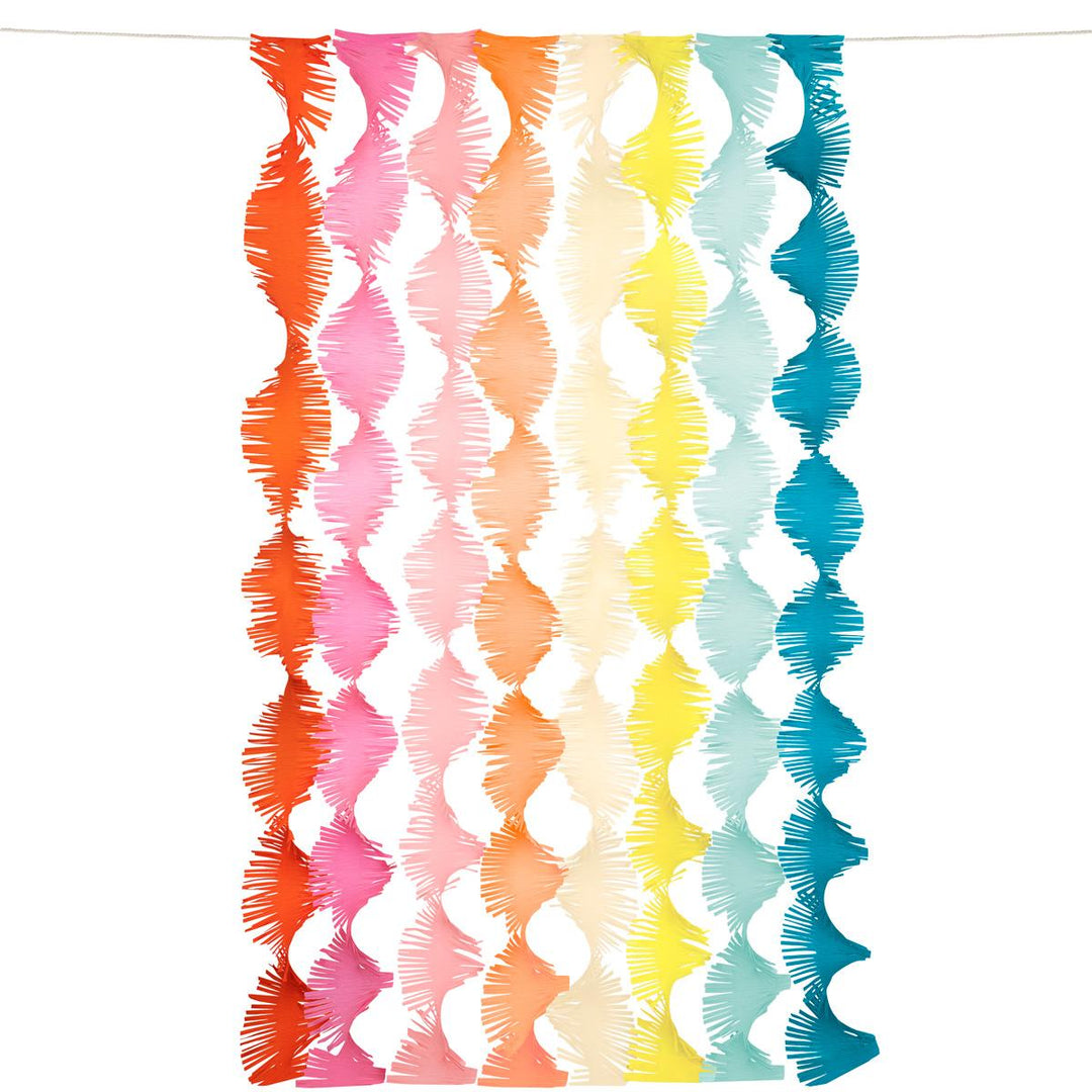 Rainbow Twisty Fringe Backdrop | Meri Meri Party Decorations Party Decorations Rainbow Twisty Fringe Backdrop