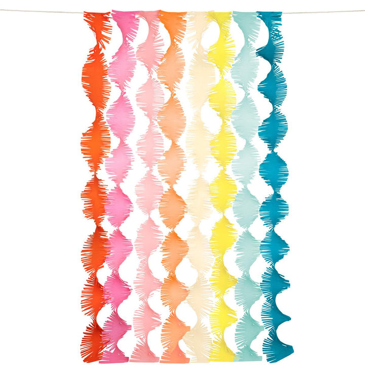 Rainbow Twisty Fringe Backdrop | Meri Meri Party Decorations Party Decorations Rainbow Twisty Fringe Backdrop
