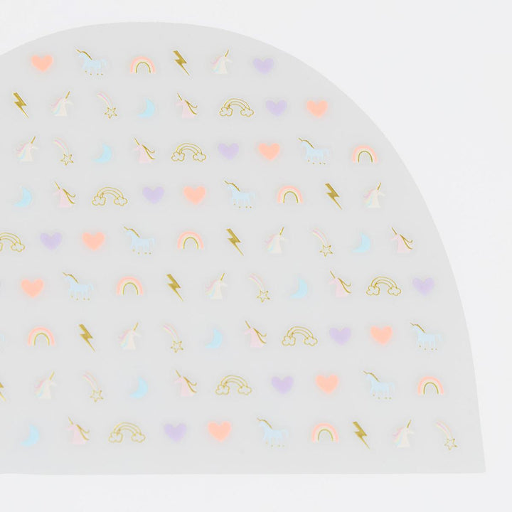 Rainbow Unicorn Nail Stickers x 200 | Meri Meri Decorative Stickers Rainbow Unicorn Nail Stickers x 200