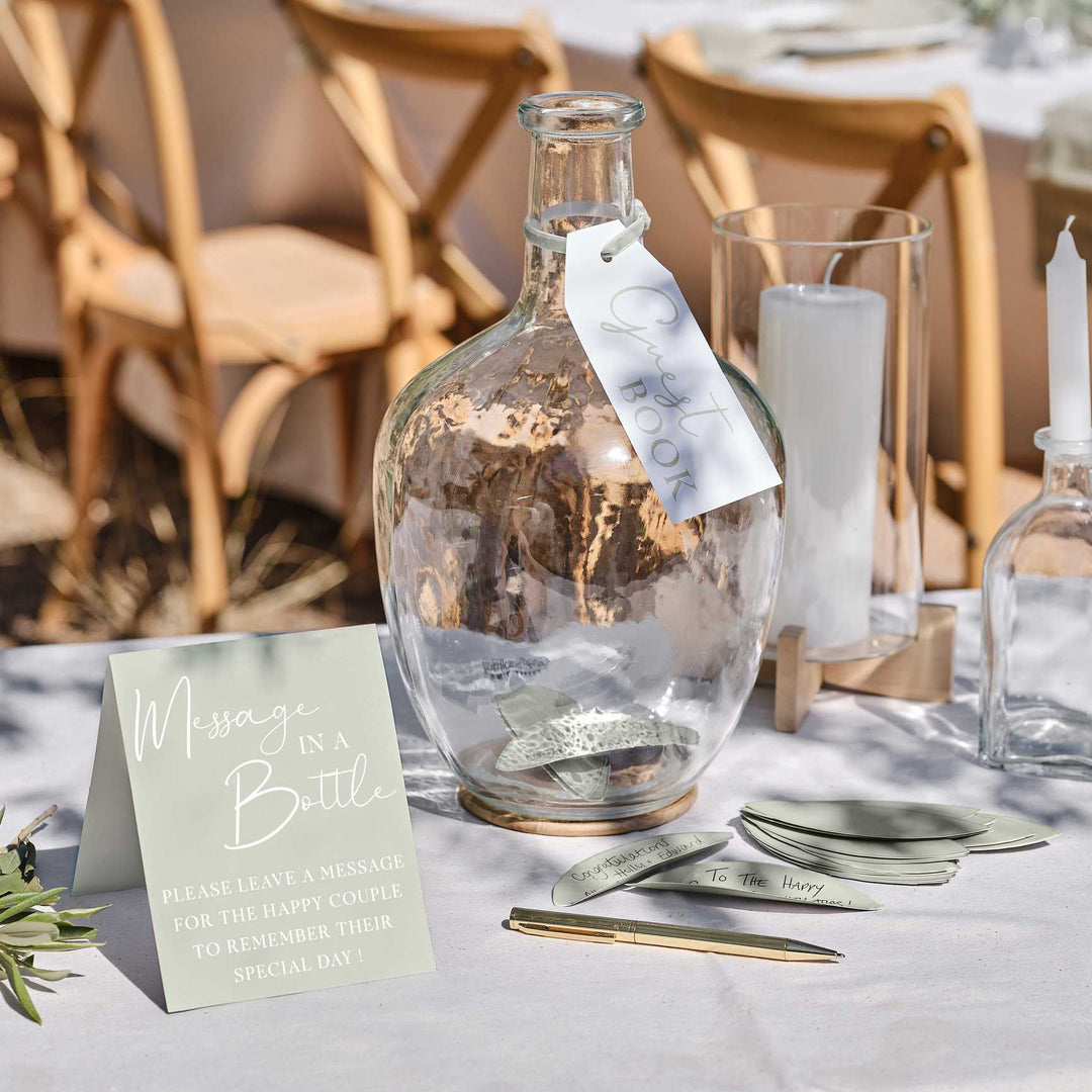 Wedding Ceremony Supplies Recycled Glass Vase Alternative Wedding Guest Book