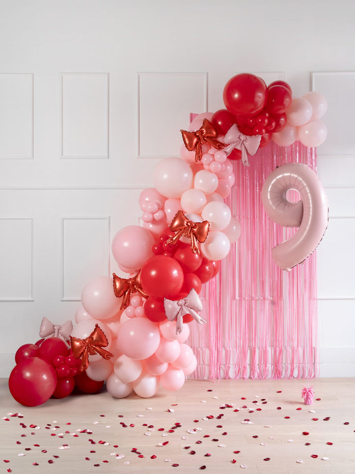 Red Bow Foil Balloons x 5 Foil Balloon Red Bow Foil Balloons x 5