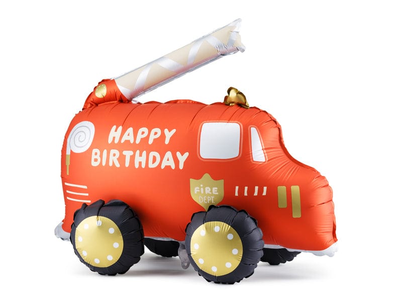 Balloons Red Fire Truck Birthday Standing Foil Balloon (27 inch)