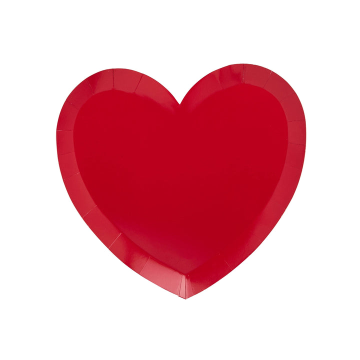 Red Heart Party Plates x 8 Disposable Plates Red Heart Party Plates x 8