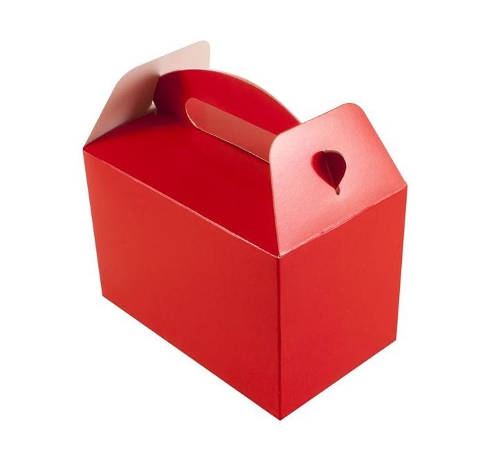 party box Red Party Boxes x 6