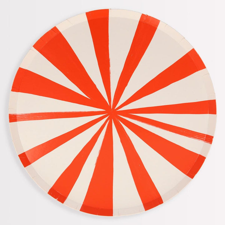 Red Stripe Dinner Party Plates x 8 | Meri Meri party plates Red Stripe Dinner Party Plates x 8