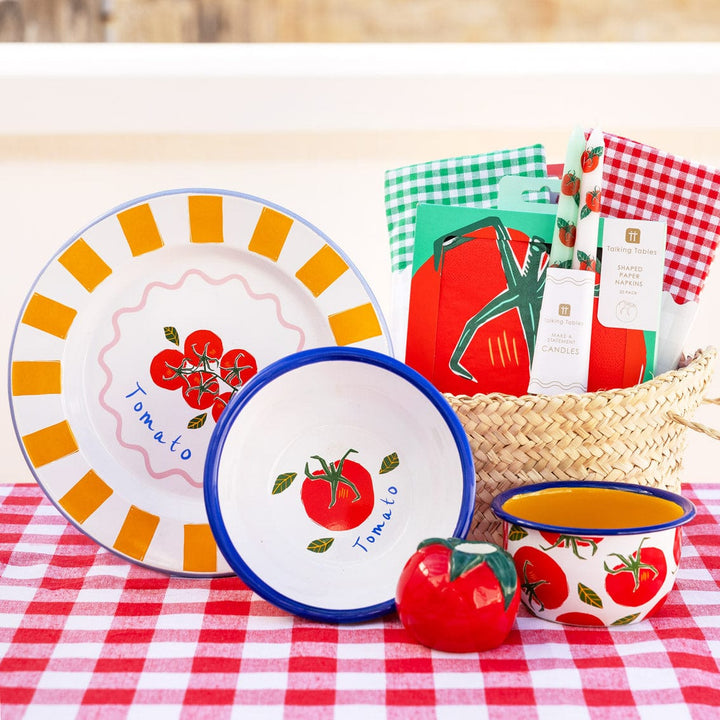 Red & White Fabric Gingham Tablecloth Tablecloths Red & White Fabric Gingham Tablecloth