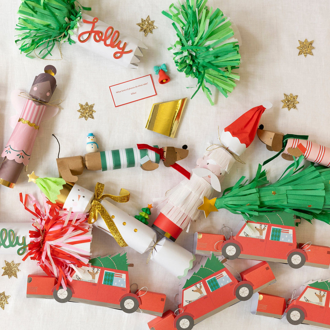 Reindeer In Car Christmas Crackers x 6 | Meri Meri Christmas Crackers christmas crackers Reindeer In Car Christmas Crackers x 6