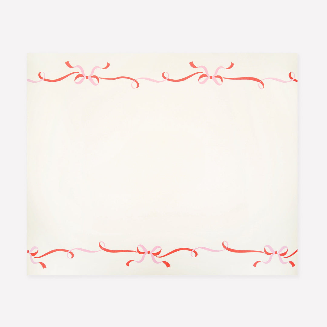 Ribbon Bow Christmas Paper Table Runner | Meri Meri Christmas Bows Tableware Ribbon Bow Christmas Paper Table Runner
