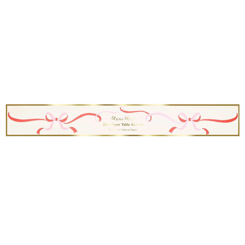 Ribbon Bow Christmas Paper Table Runner | Meri Meri Christmas Bows Tableware Ribbon Bow Christmas Paper Table Runner