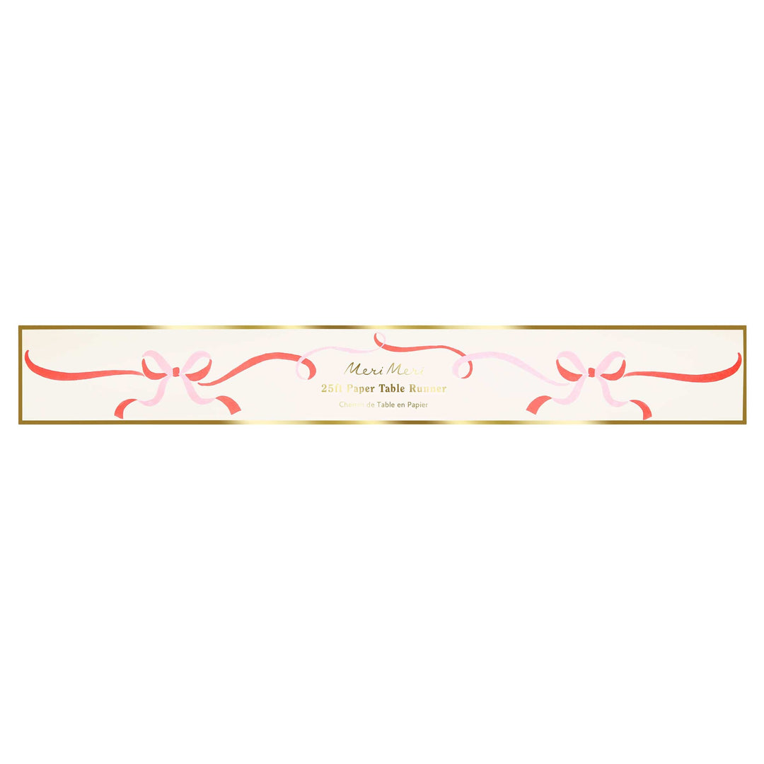 Ribbon Bow Christmas Paper Table Runner | Meri Meri Christmas Bows Tableware Ribbon Bow Christmas Paper Table Runner