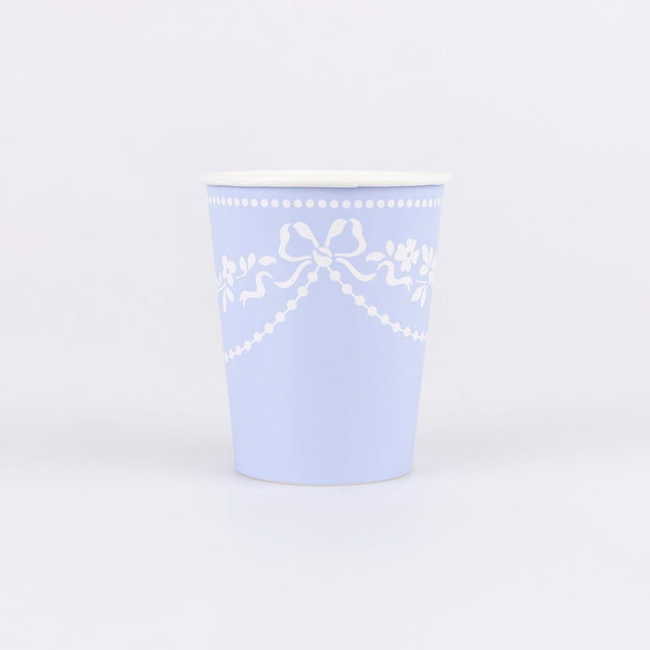Rococo Blue Party Cups x 8 | Meri Meri party cups Rococo Blue Party Cups x 8